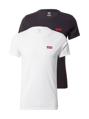 LEVI'S ® Camiseta 'Graphic Crewneck T-Shirt - 2 Pack'  rojo / negro / blanco