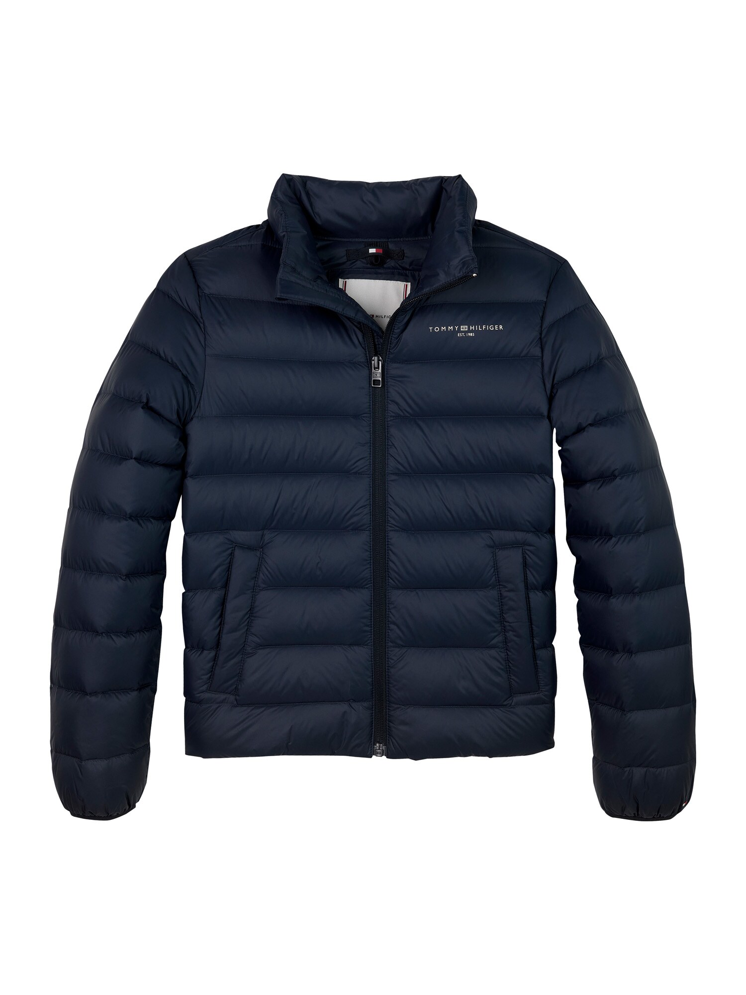TOMMY HILFIGER Geacă de primăvară-toamnă ESSENTIAL  albastru marin / alb