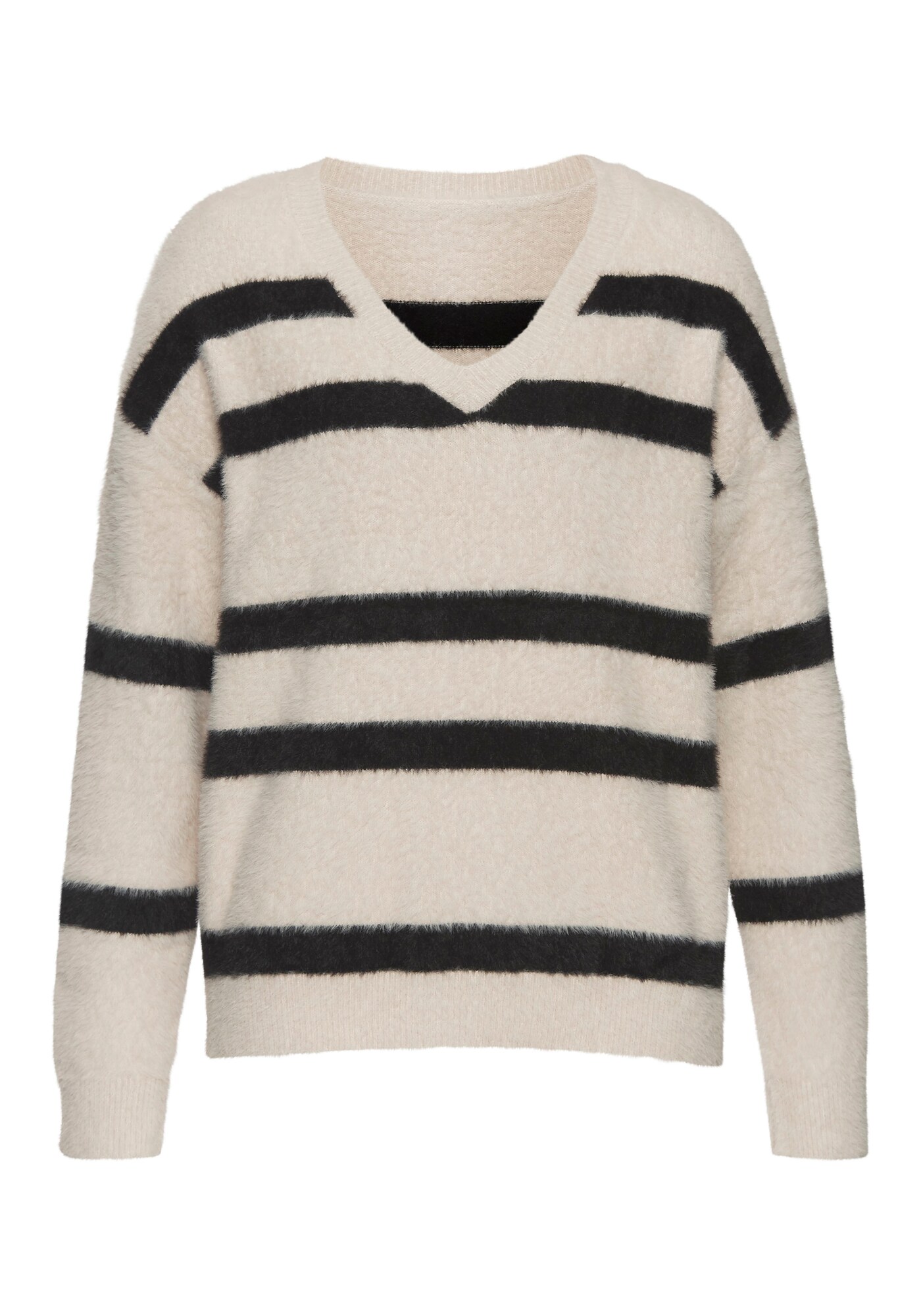 LASCANA Pulover  bej deschis / negru