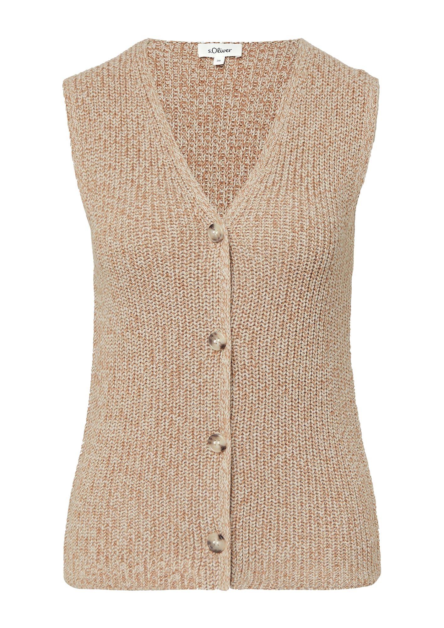 S.Oliver Gebreide Bodywarmer Cappuccino