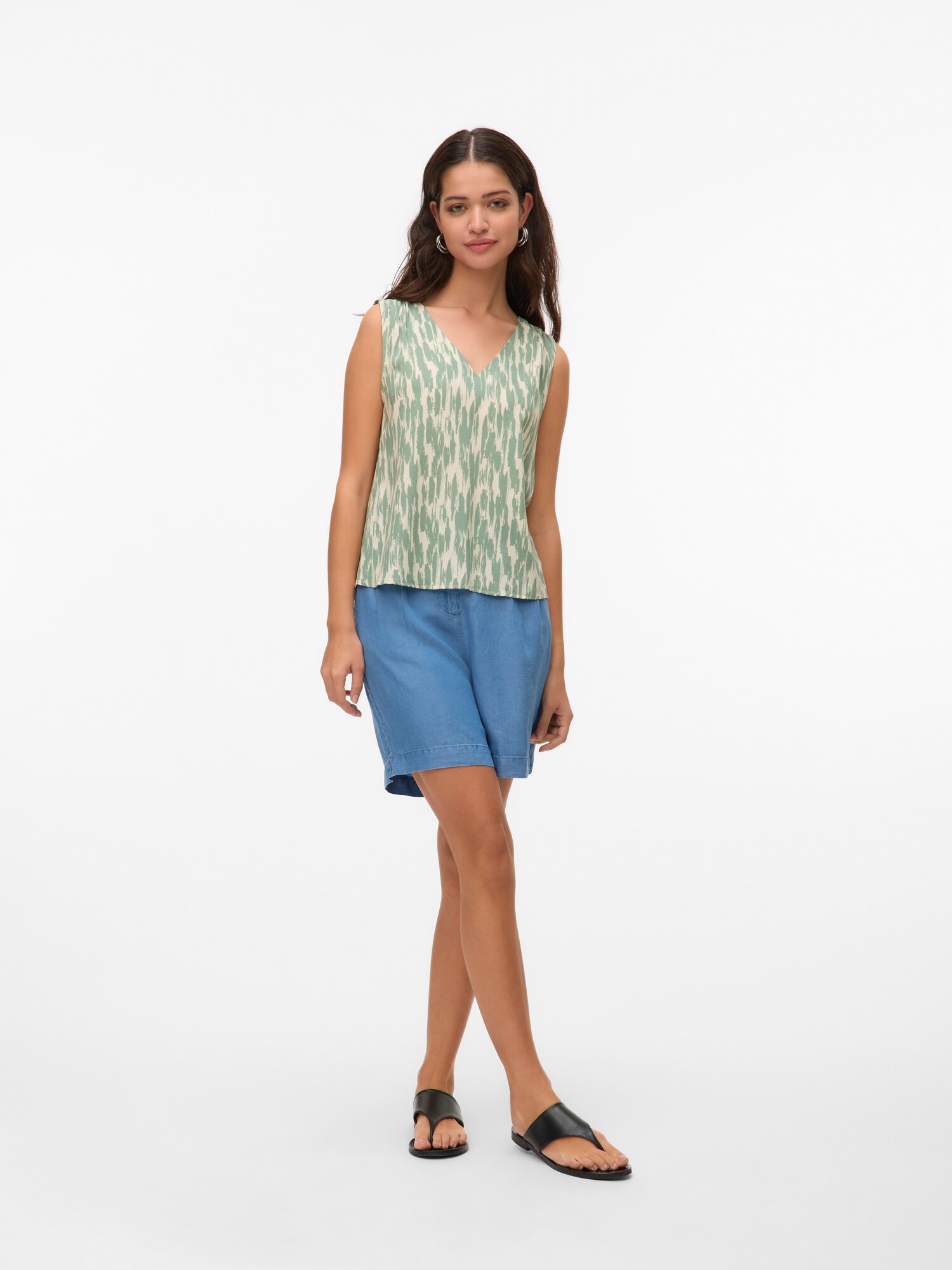VERO MODA Blúz 'VMEASY JOY'  ekrü / pasztellzöld termék 2. képe