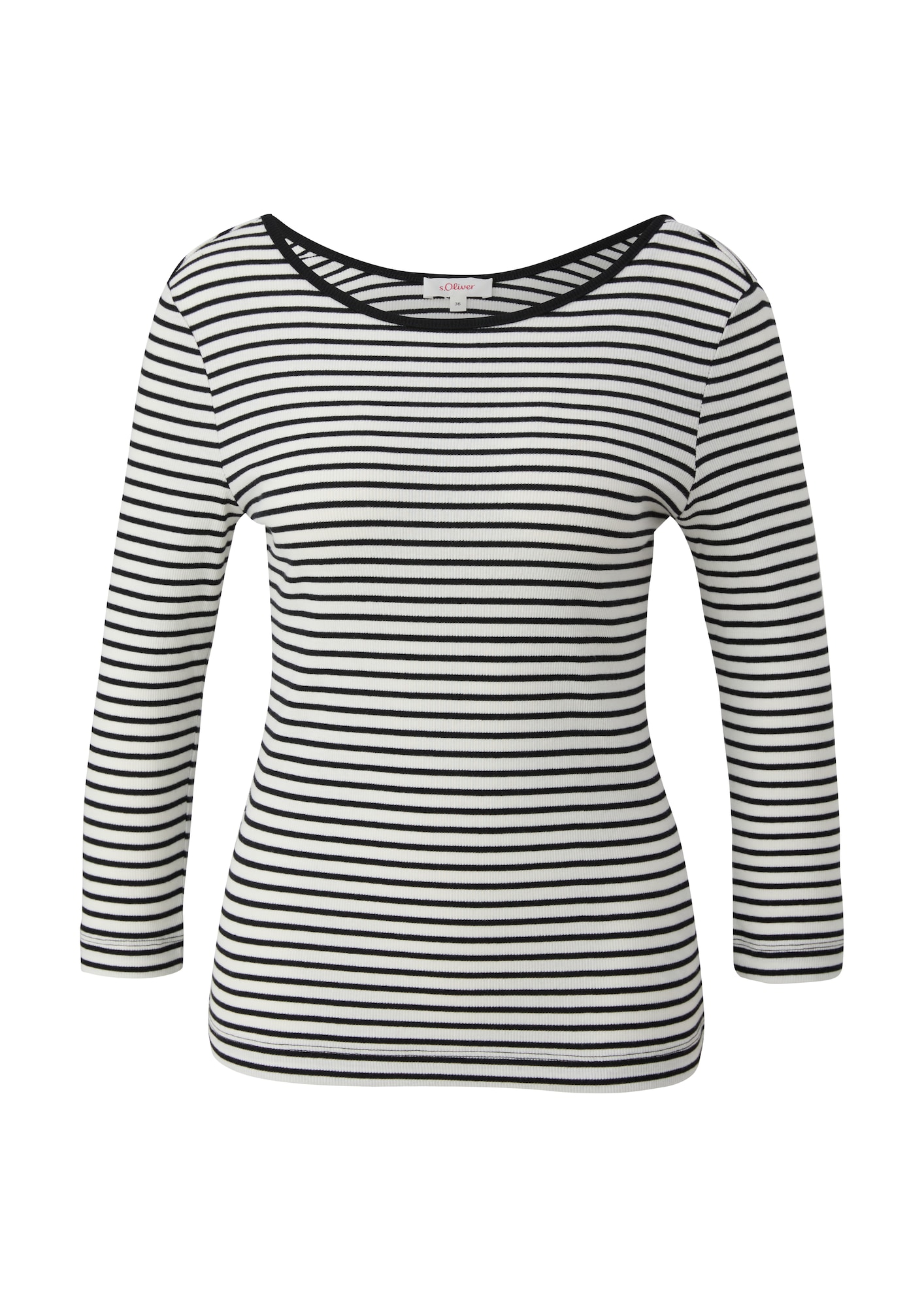 s.Oliver Tricou  negru / alb