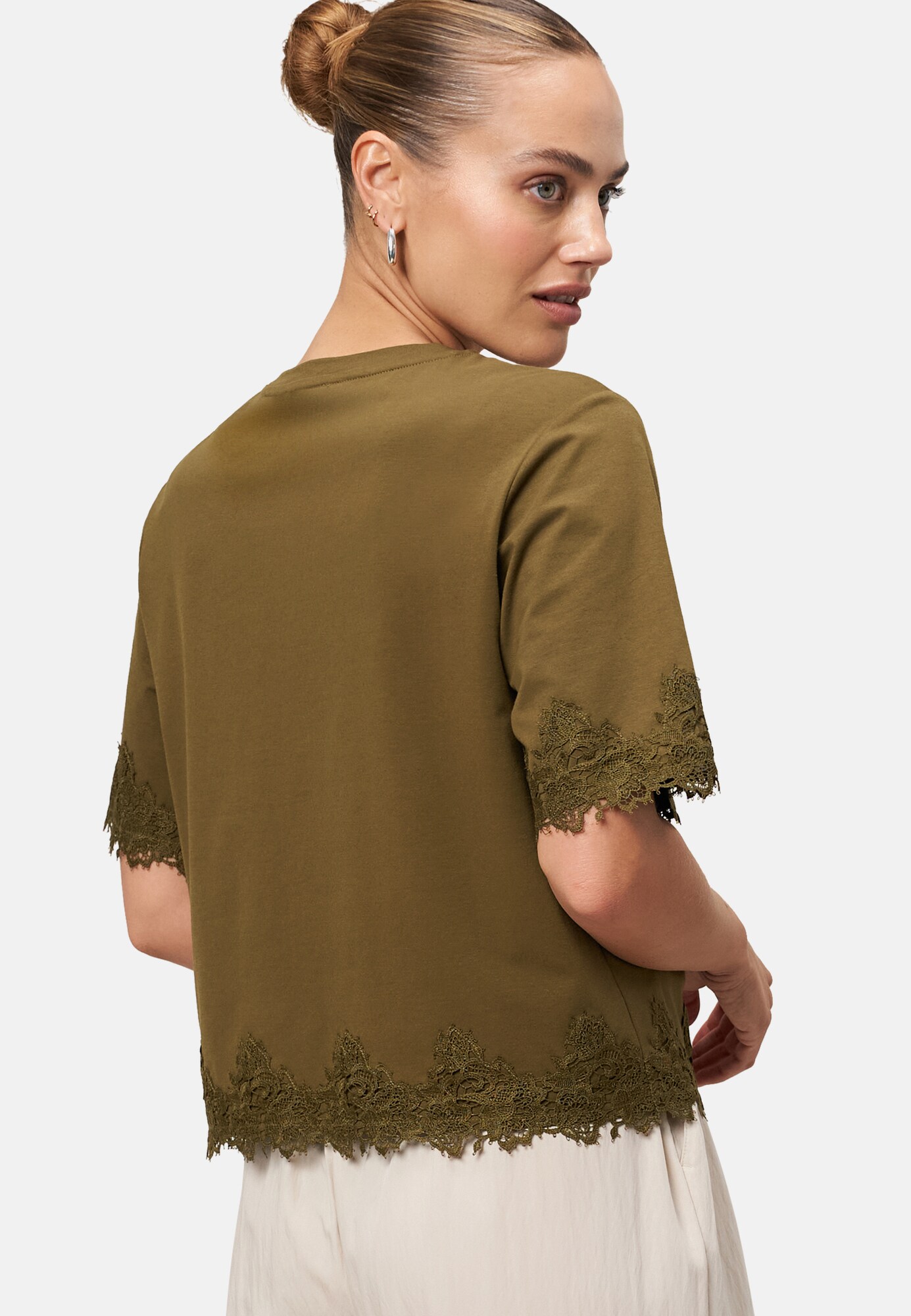 Thumbnail - zero Shirt mit Spitzenbesatz