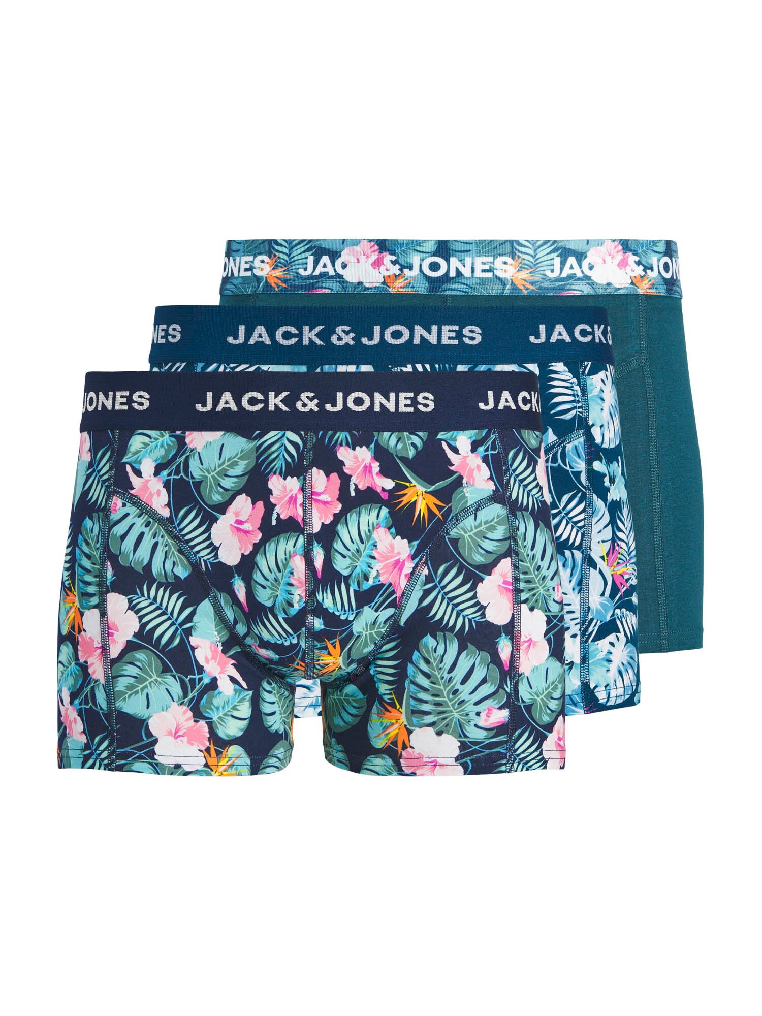 Jack & Jones Boxershorts 'Jacbuster' Nachtblauw / Petrol / Donkergroen