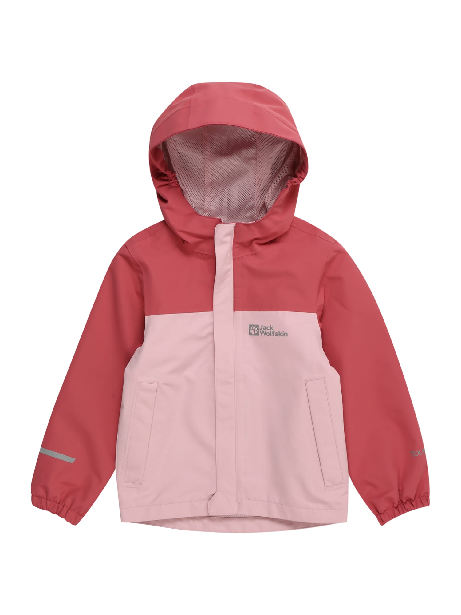 JACK WOLFSKIN Kültéri kabátok 'TUCAN'  ezüstszürke / rózsaszín / piros