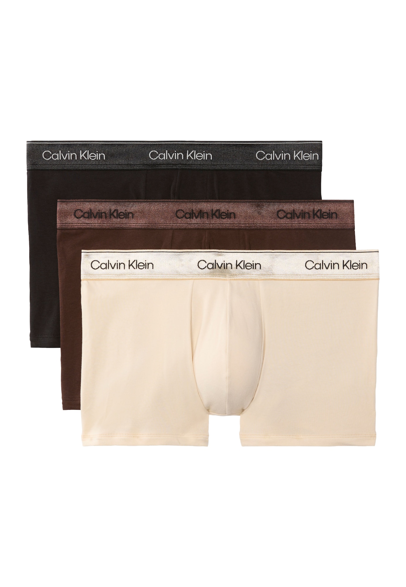 Calvin Klein Underwear Boxeri bej deschis / ciocolatiu / negru / alb
