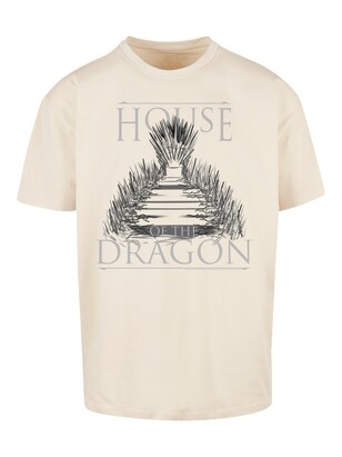 F4NT4STIC Shirt ‘House Of The Dragon Throne’ Beige / Grijs