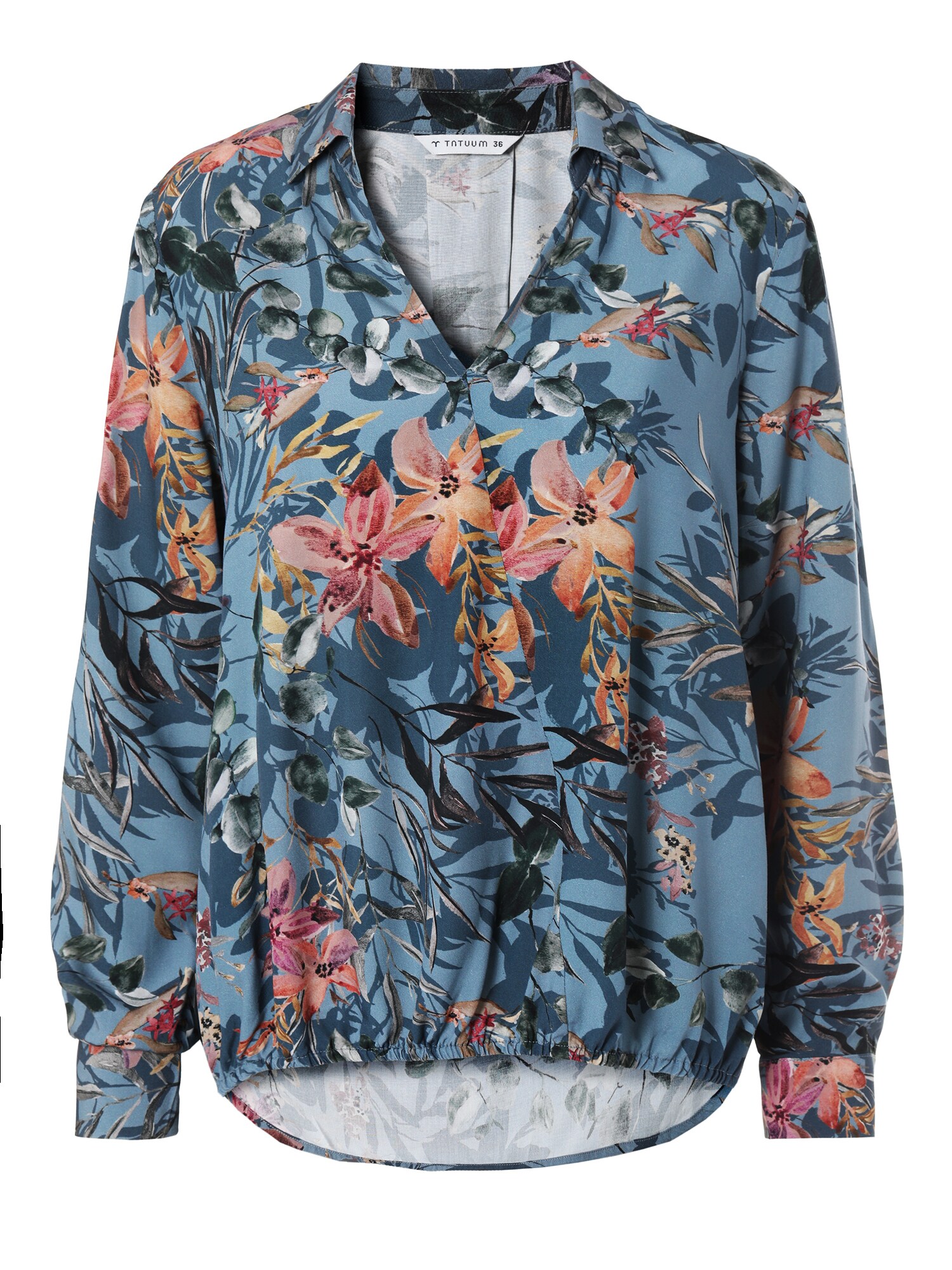 TATUUM Bluza 'SASENAK'  modra / siva / zelena / oranžna