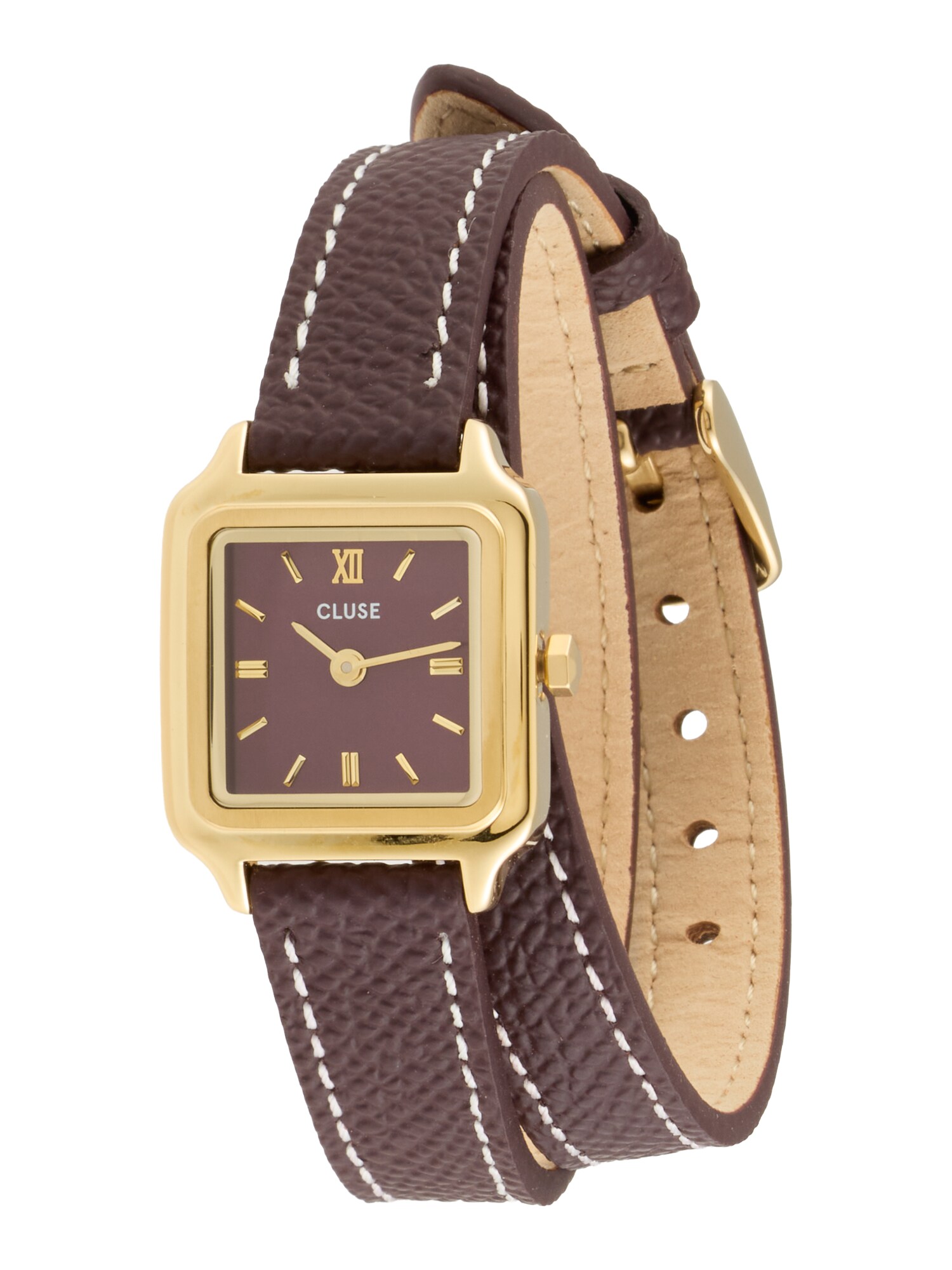 CLUSE Ceas analogic  auriu / roșu vin