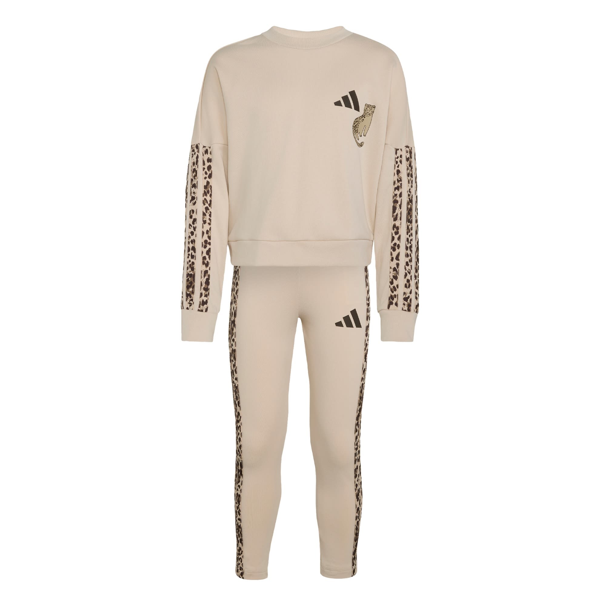 ADIDAS SPORTSWEAR Costum de trening ANIMAL LEGGINGS alb kitt / gri taupe / negru