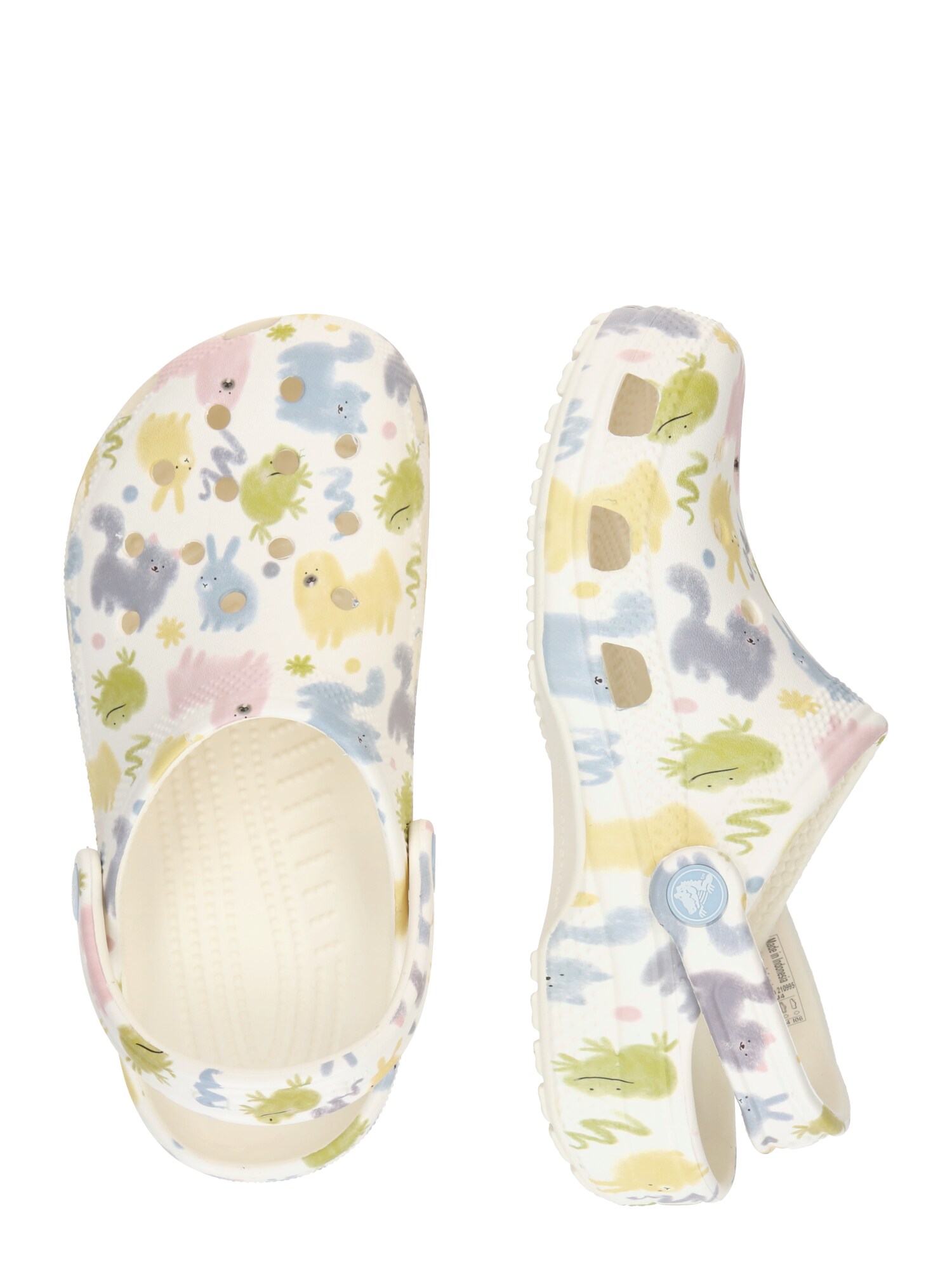 Crocs Nyitott cipők 'Classic Pastel Pets'  világos bézs / világoskék / sárga / kiwi termék 2. képe