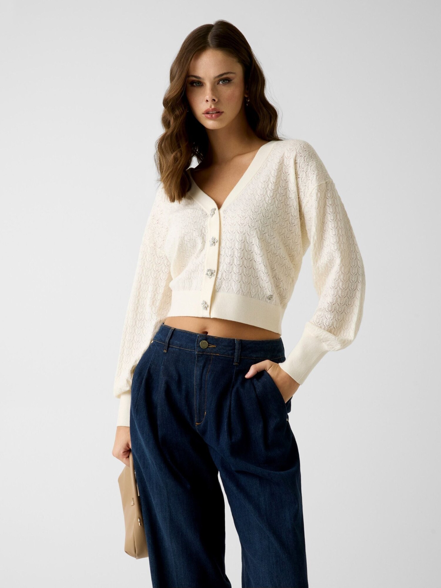 GUESS Cárdigan crema – imagen 3