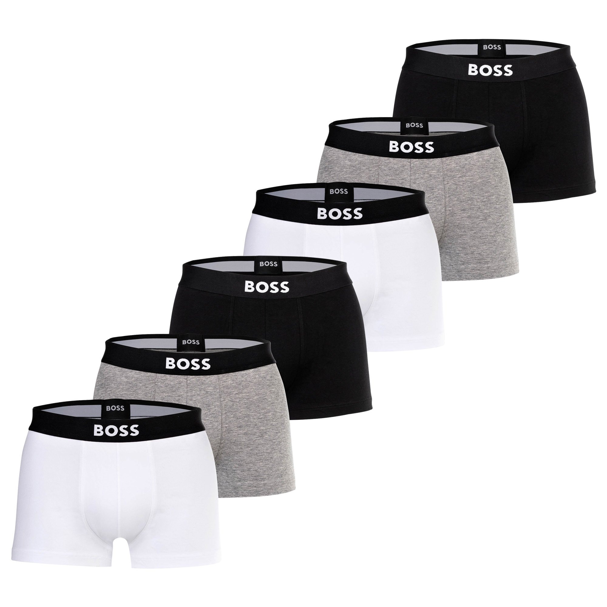 BOSS Calzoncillo boxer  gris moteado / negro / blanco