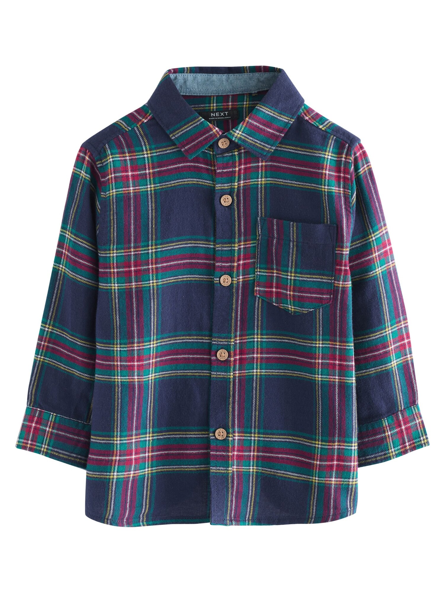 Next Cămașă  albastru marin / galben / verde smarald / alb