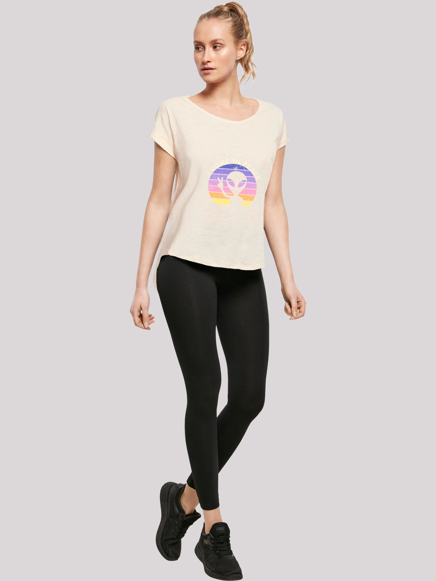 Thumbnail - F4NT4STIC T-Shirt Alien Peace Sunset