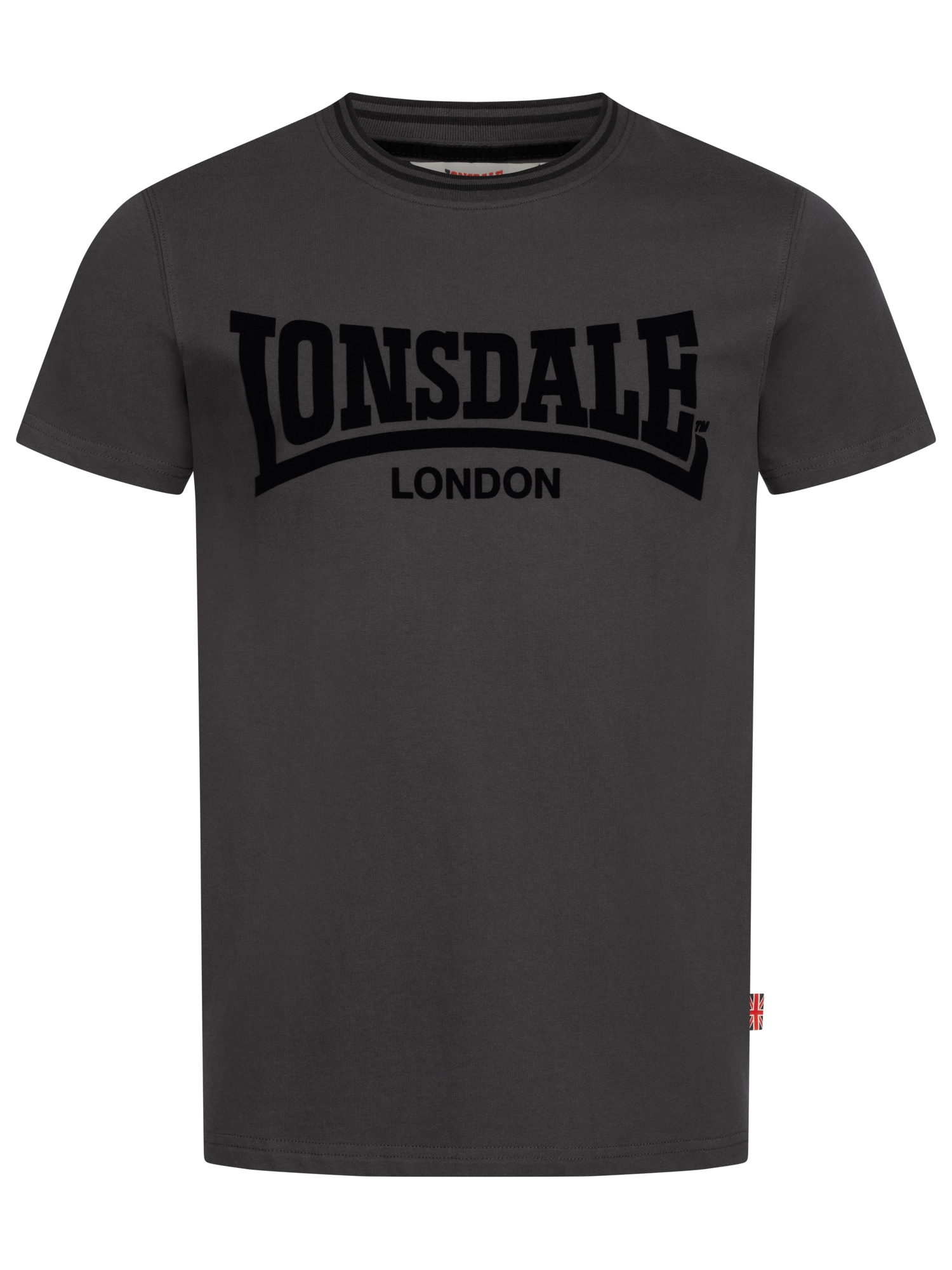 LONSDALE Póló 'POTTERNEWTON'  antracit / fekete akciós termékkép 1