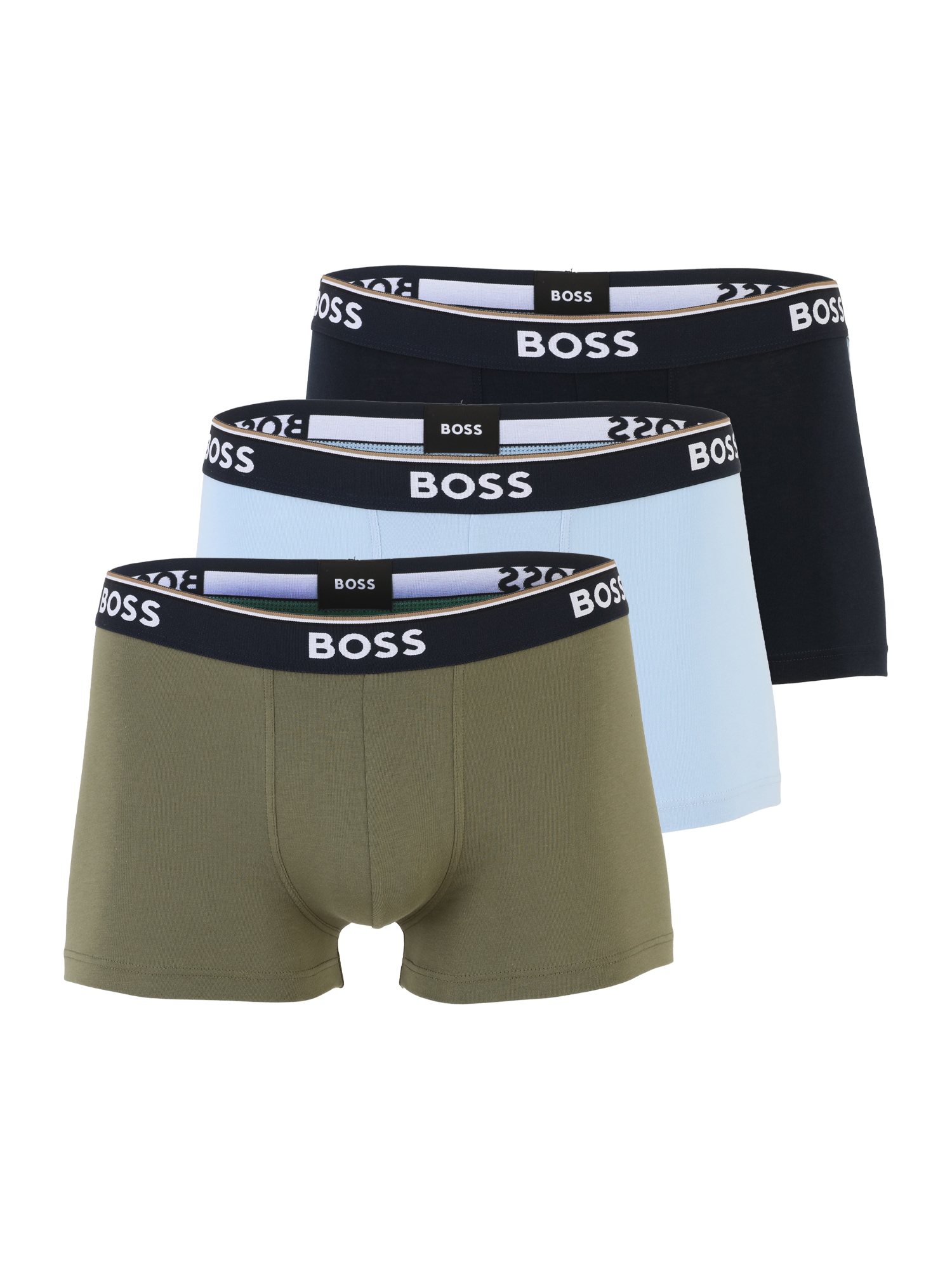 BOSS Boxeri  albastru deschis / oliv / negru / alb