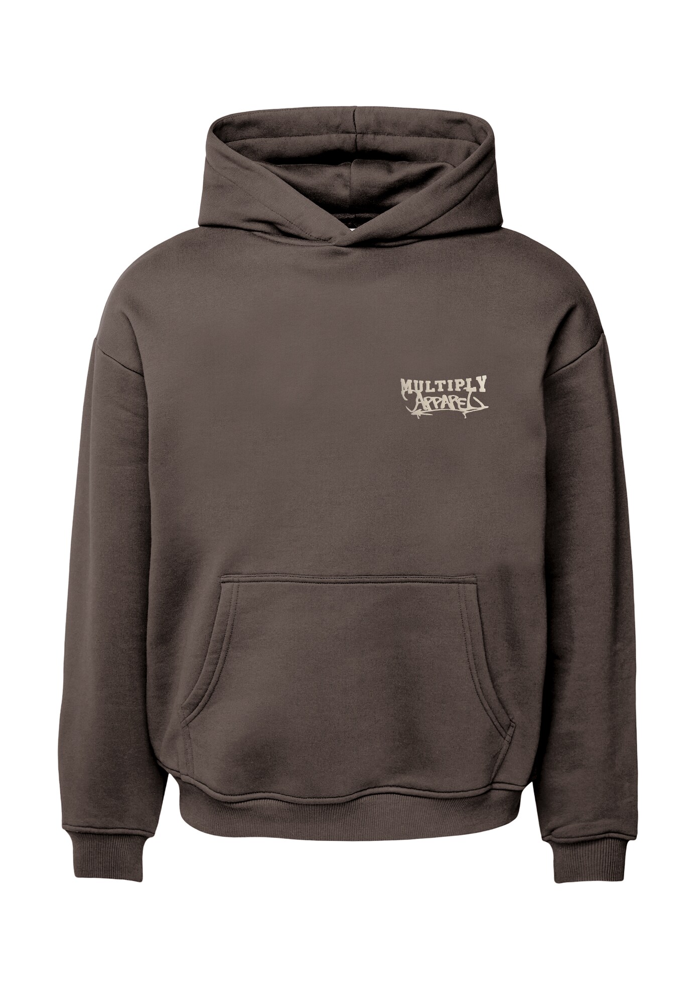 Multiply Apparel Bluză de molton Scholar  ciocolatiu / gri deschis / negru