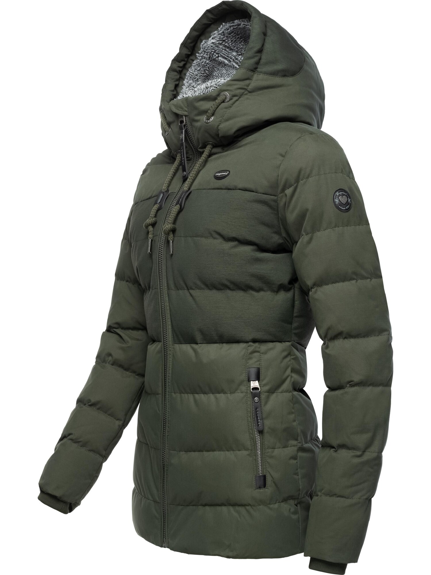 Ragwear Téli dzseki 'Quantic'  olíva / fekete / fehér termék 2. képe