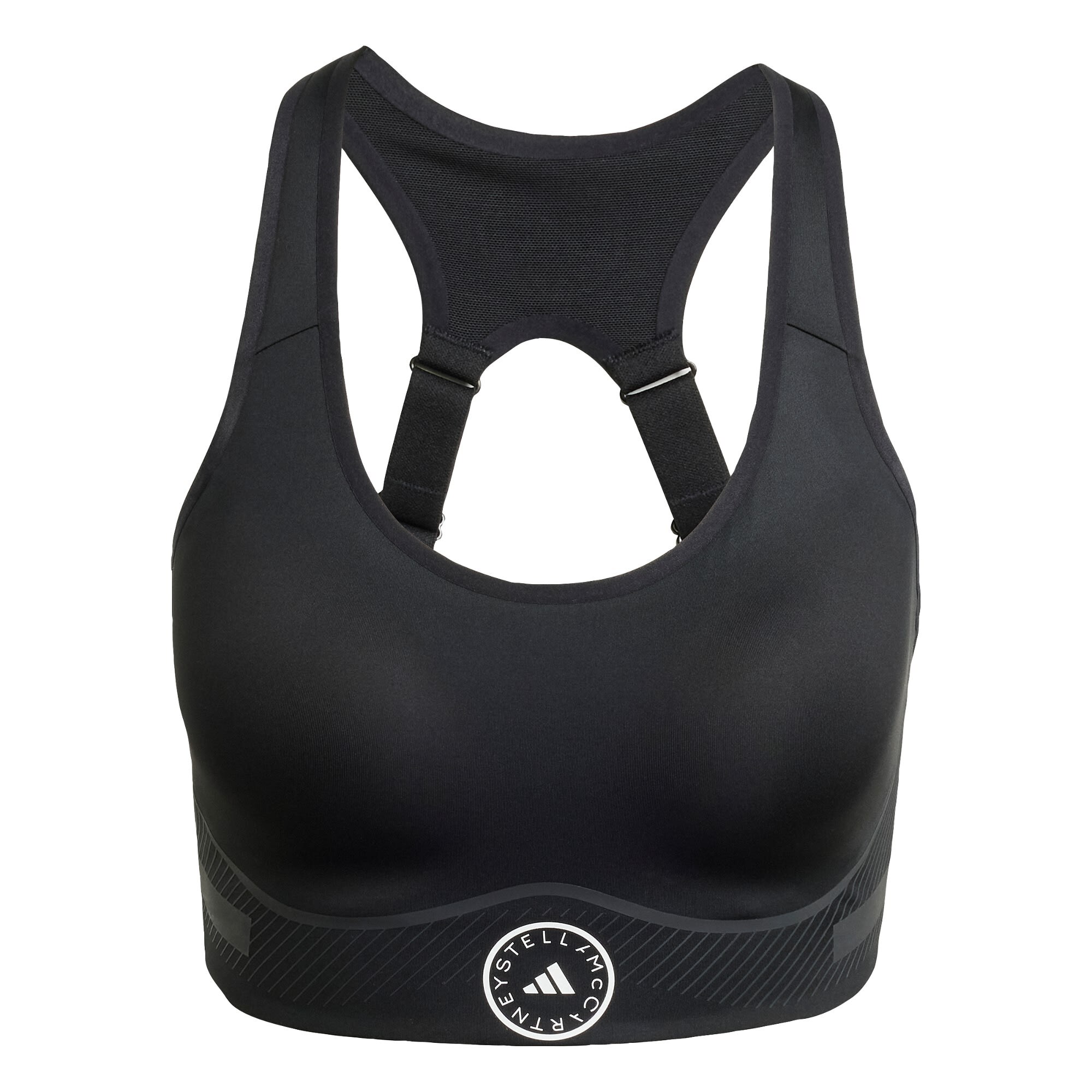 ADIDAS BY STELLA MCCARTNEY Sutien sport TruePace  gri / negru / alb