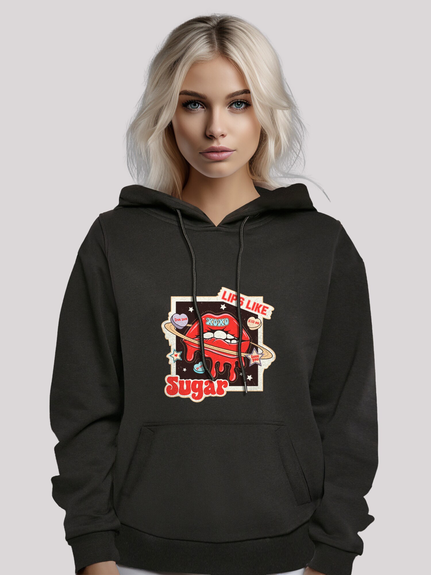 Thumbnail - F4NT4STIC Sweatshirt Lips like sugar retro fashion Valentinstag