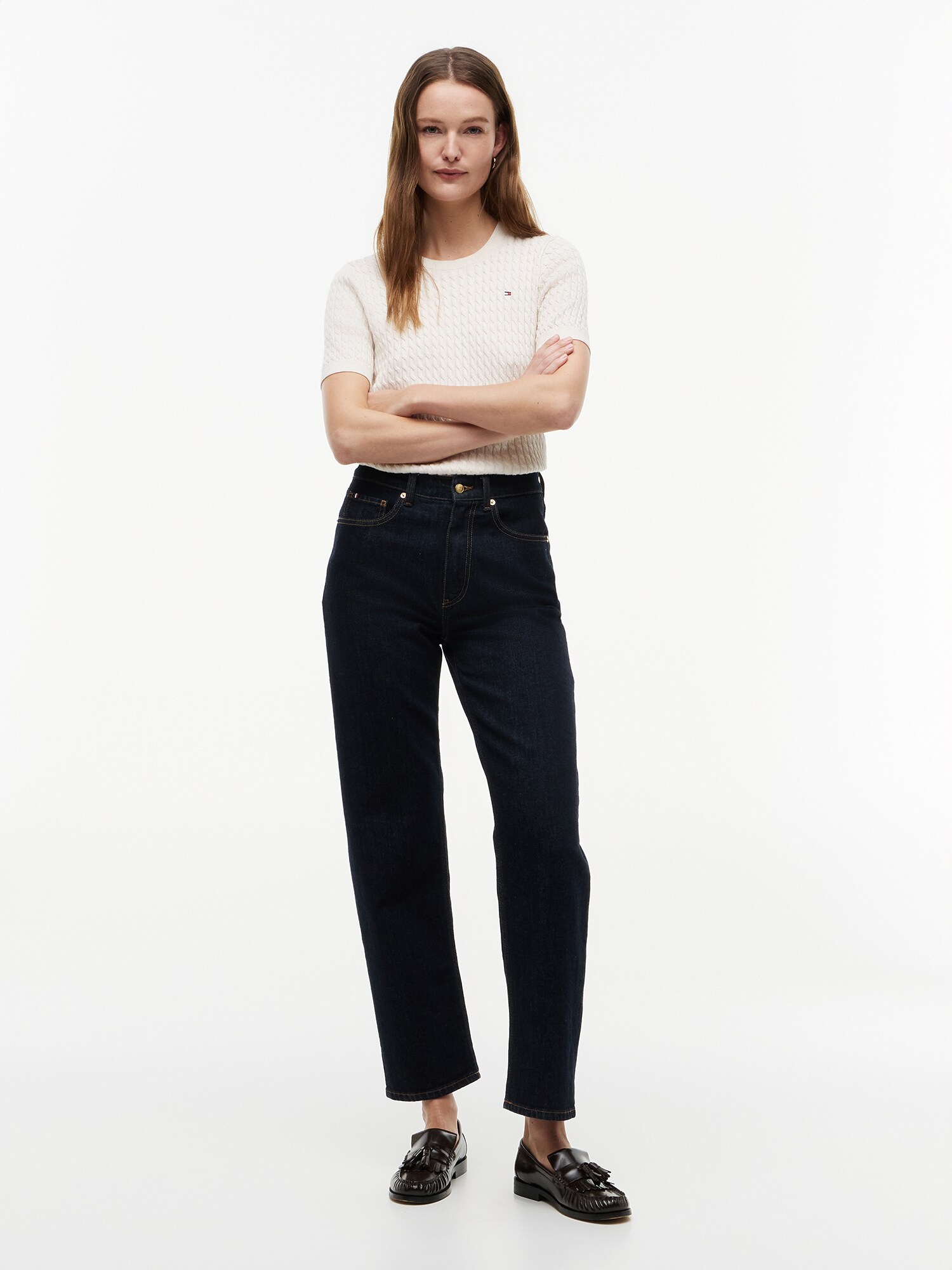 TOMMY HILFIGER Vaquero 'High Rise Tapered Leg Ankle'  azul oscuro – imagen 4