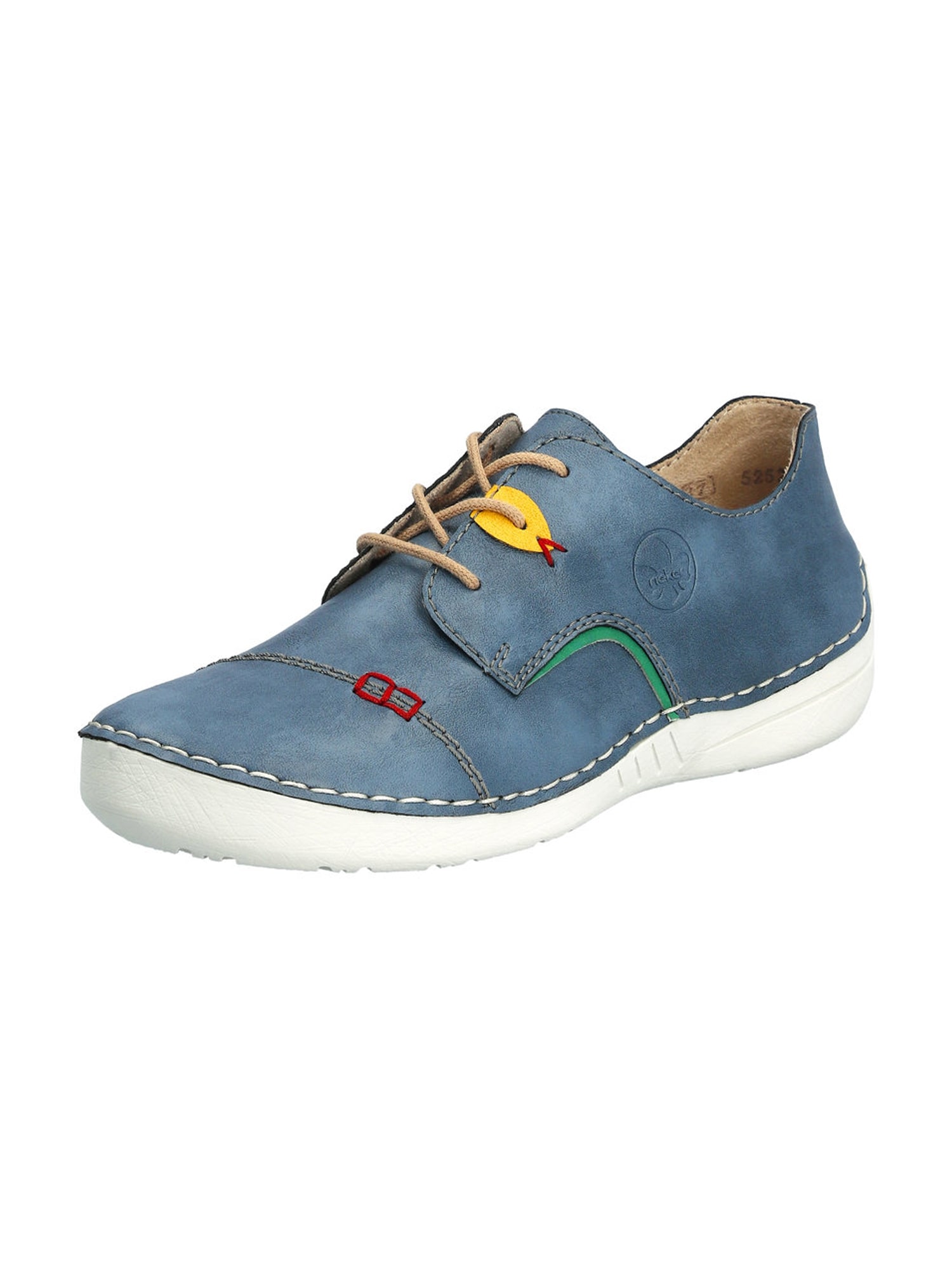 Rieker Обувки с връзки '52528'  син деним / жълто / зелено / червено