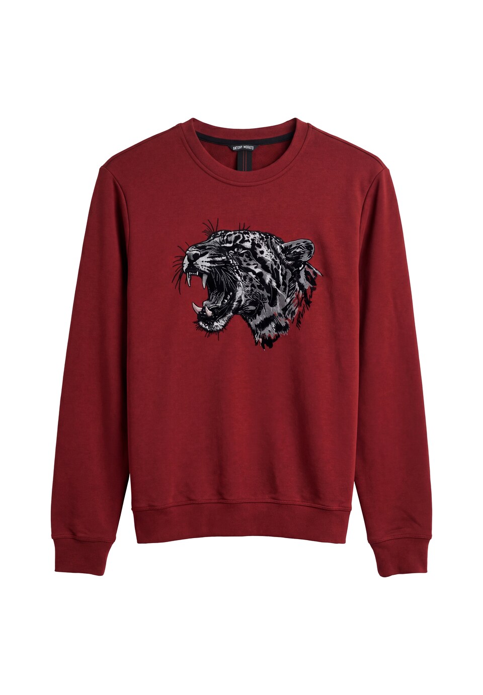 Sweatshirt grå / röd / svart