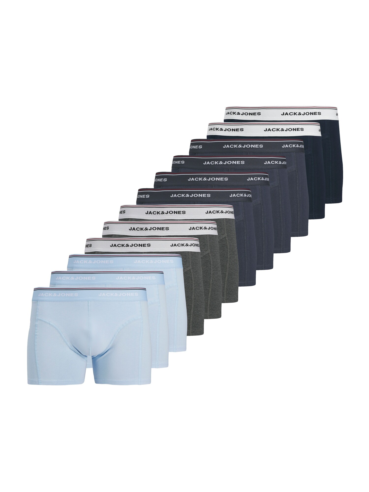 JACK & JONES Boxeri JACAVERY  bleumarin / albastru deschis / gri amestecat