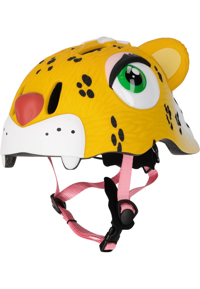 Crazy Safety Fahrradhelm 'Leopard' Jungen Größe 50/54 ocker / grün / orange / schwarz / weiß