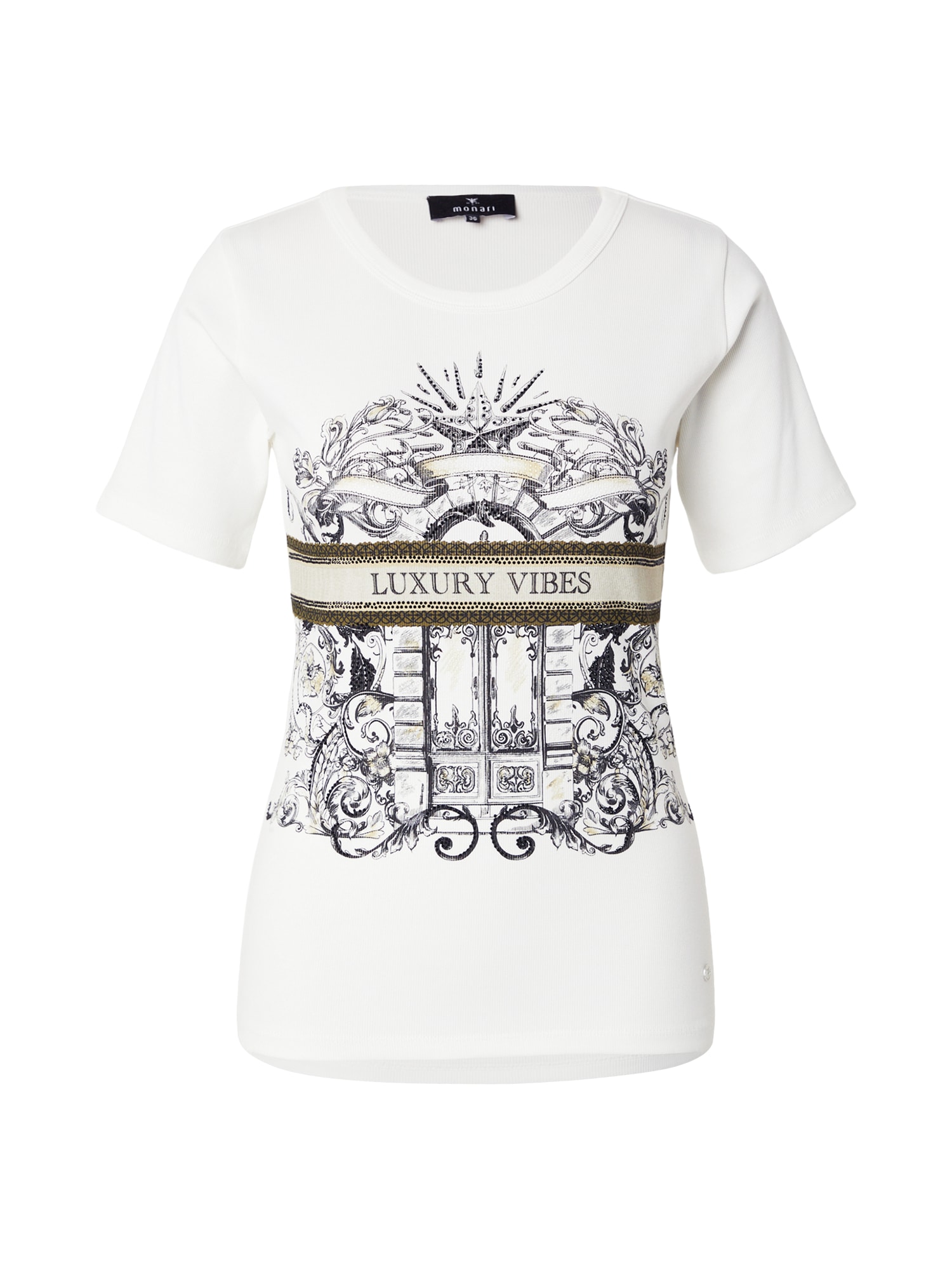 monari Tricou șamoa / sepie / negru / alb