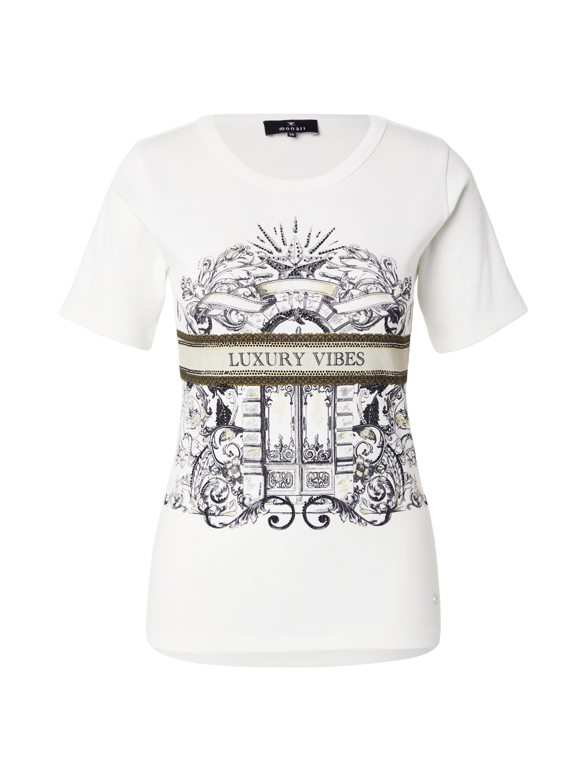 Monari T-shirt chamois / sepia / svart dam