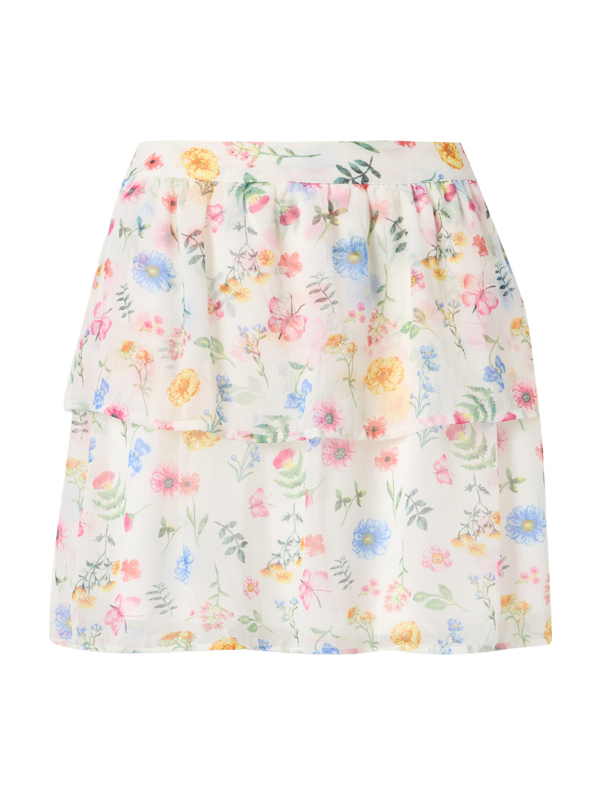VERO MODA Kjol 'VMSILLE' ljusblå / aprikos / gammalrosa dam