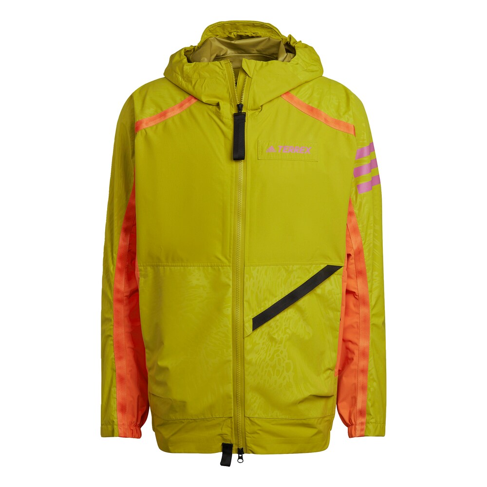 ADIDAS TERREX Outdoorjacke 'Utilitas' Herren Größe L oliv / helllila / hellorange / schwarz