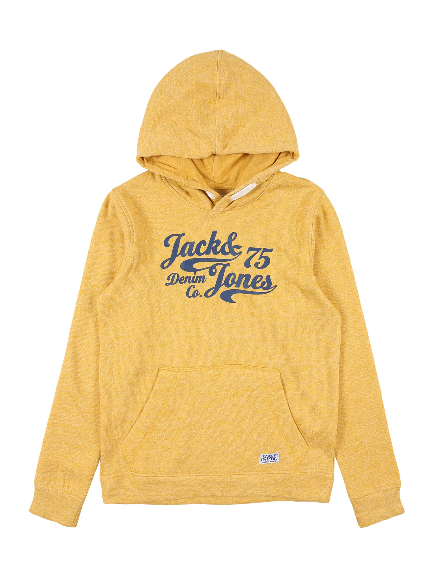 Jack & Jones Junior Megztinis be užsegimo 'Panther'  margai geltona / melsvai pilka