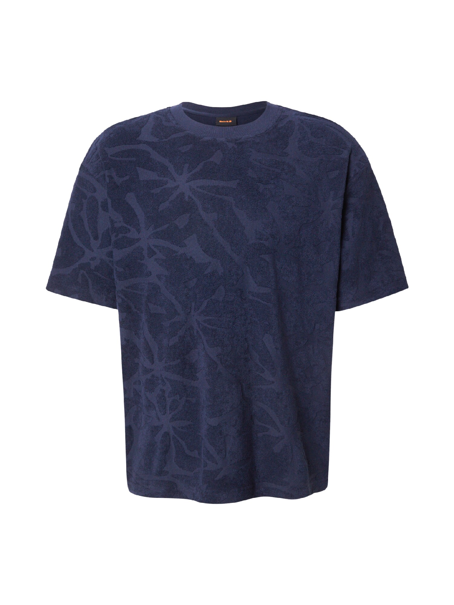 BOSS Tricou 'Te_Flower'  albastru marin