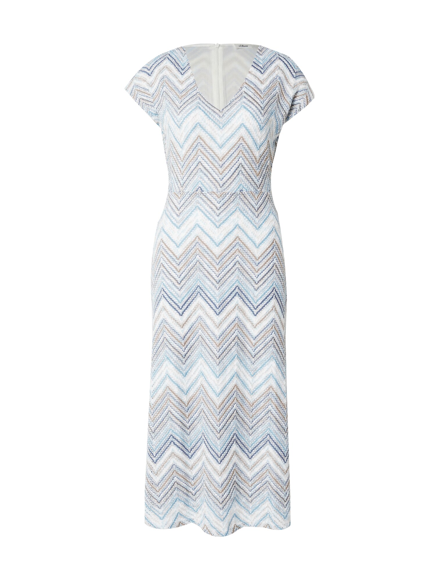 s.Oliver BLACK LABEL Rochie tricotat  bej / albastru deschis / alb