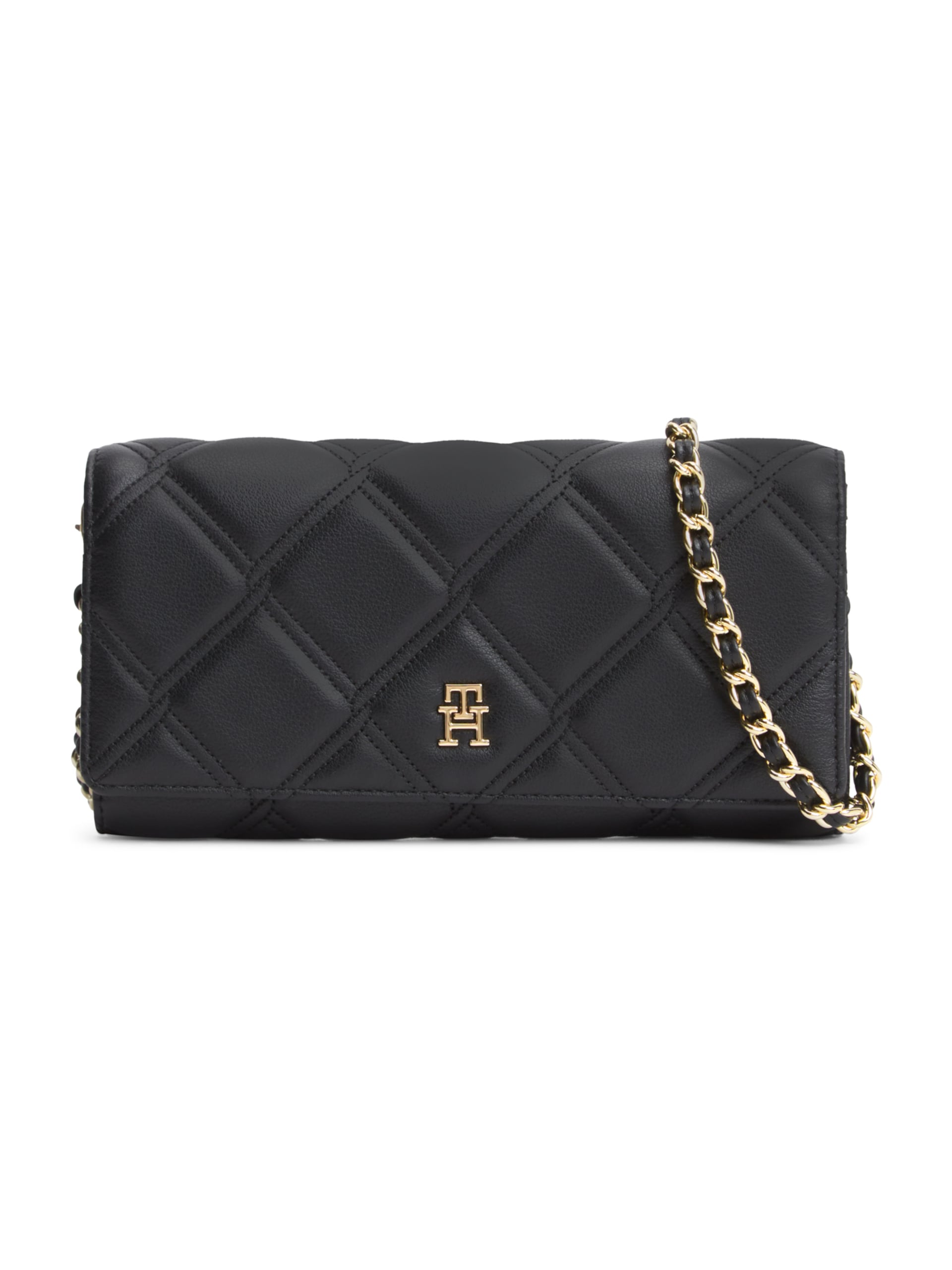 TOMMY HILFIGER Clutchväska 'Quilted TH Monogram Chain Strap' dam