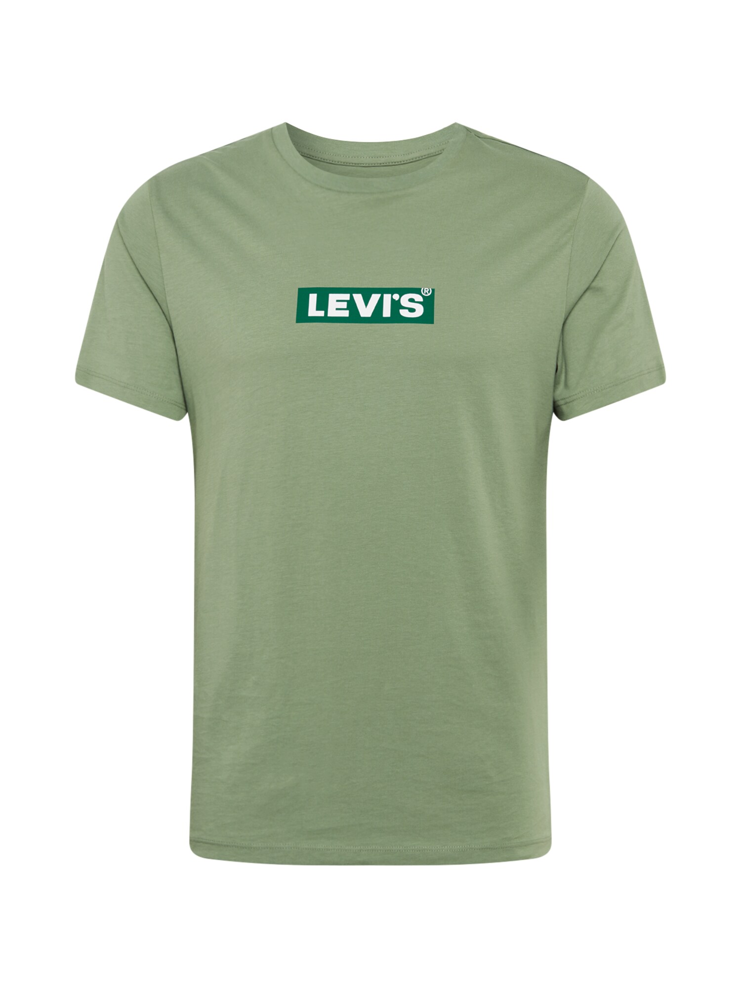 LEVI'S Marškinėliai 'BOXTAB '  žalia / žolės žalia / balta