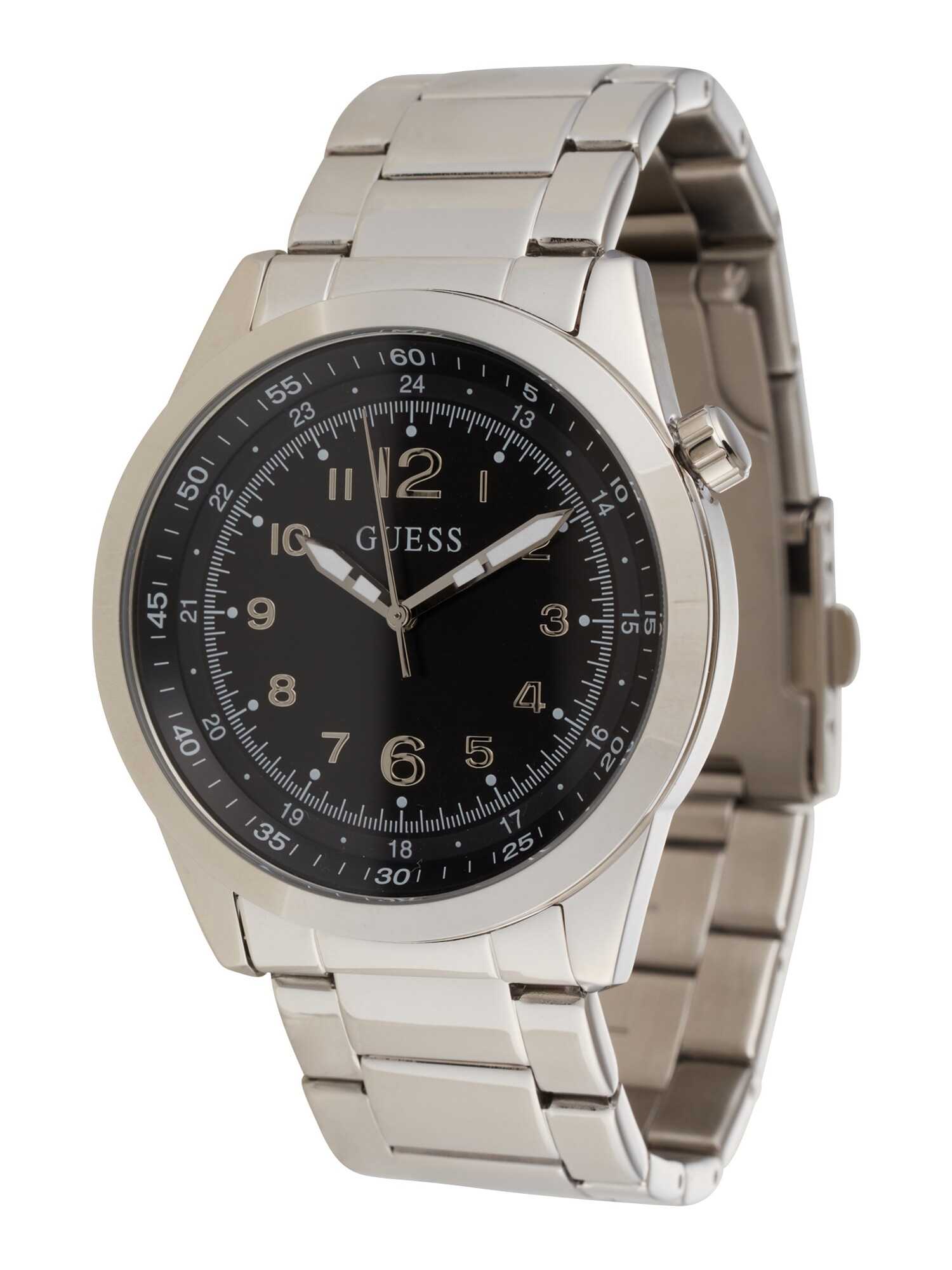 GUESS Ceas analogic  gri argintiu / negru
