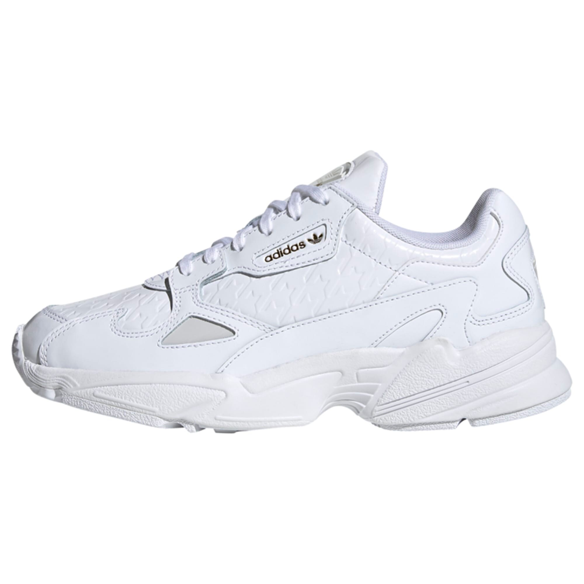 ADIDAS ORIGINALS Sportbačiai be auliuko 'Falcon'  balta / geltona