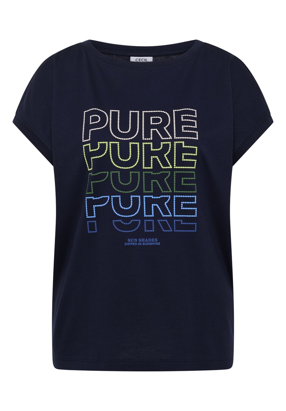 T-shirt 'Pure' ljusblå / mörkblå / ljusgrön