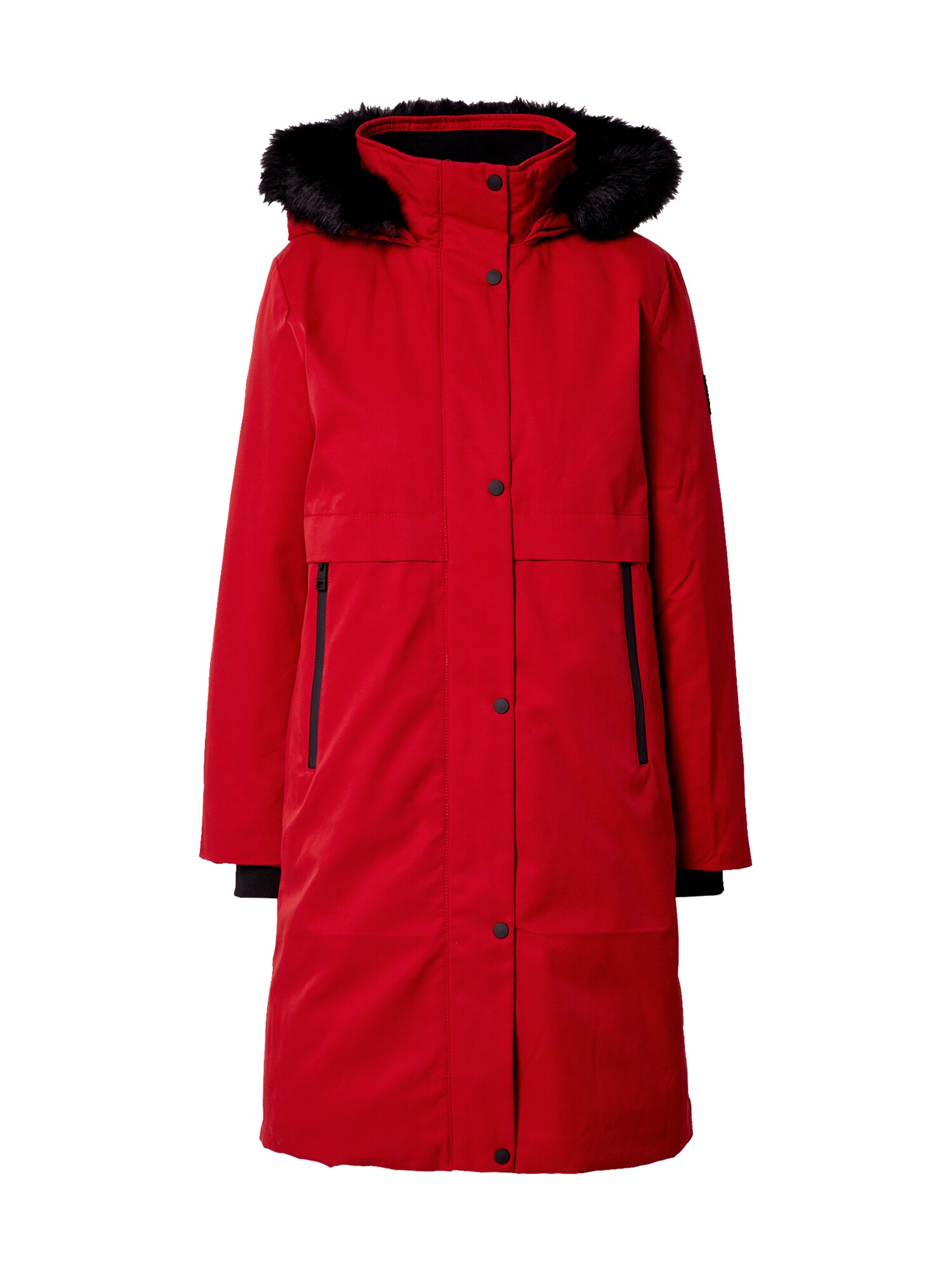 ESPRIT Žieminis paltas  tamsiai raudona / juoda