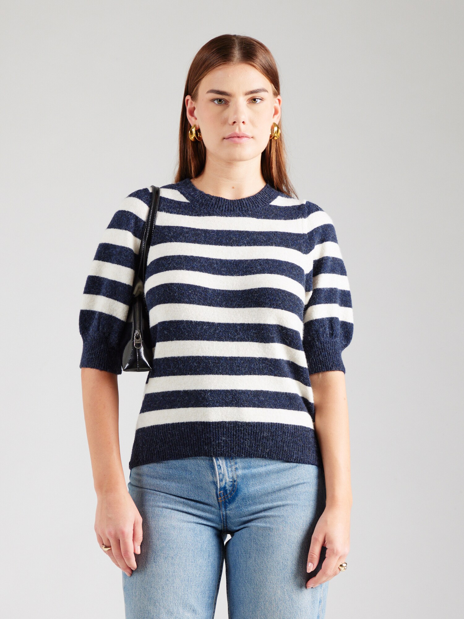 VERO MODA Pulóver 'VMDOFFY'  tengerészkék / fehér termék 2. képe