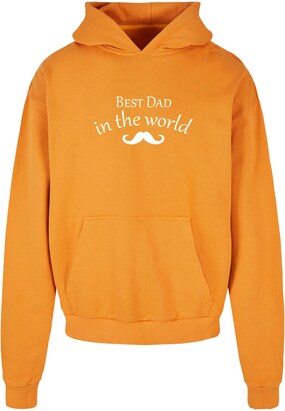 Merchcode Sweatshirt ‘Fathers Day – Best Dad In The World’ Oranje / Wit