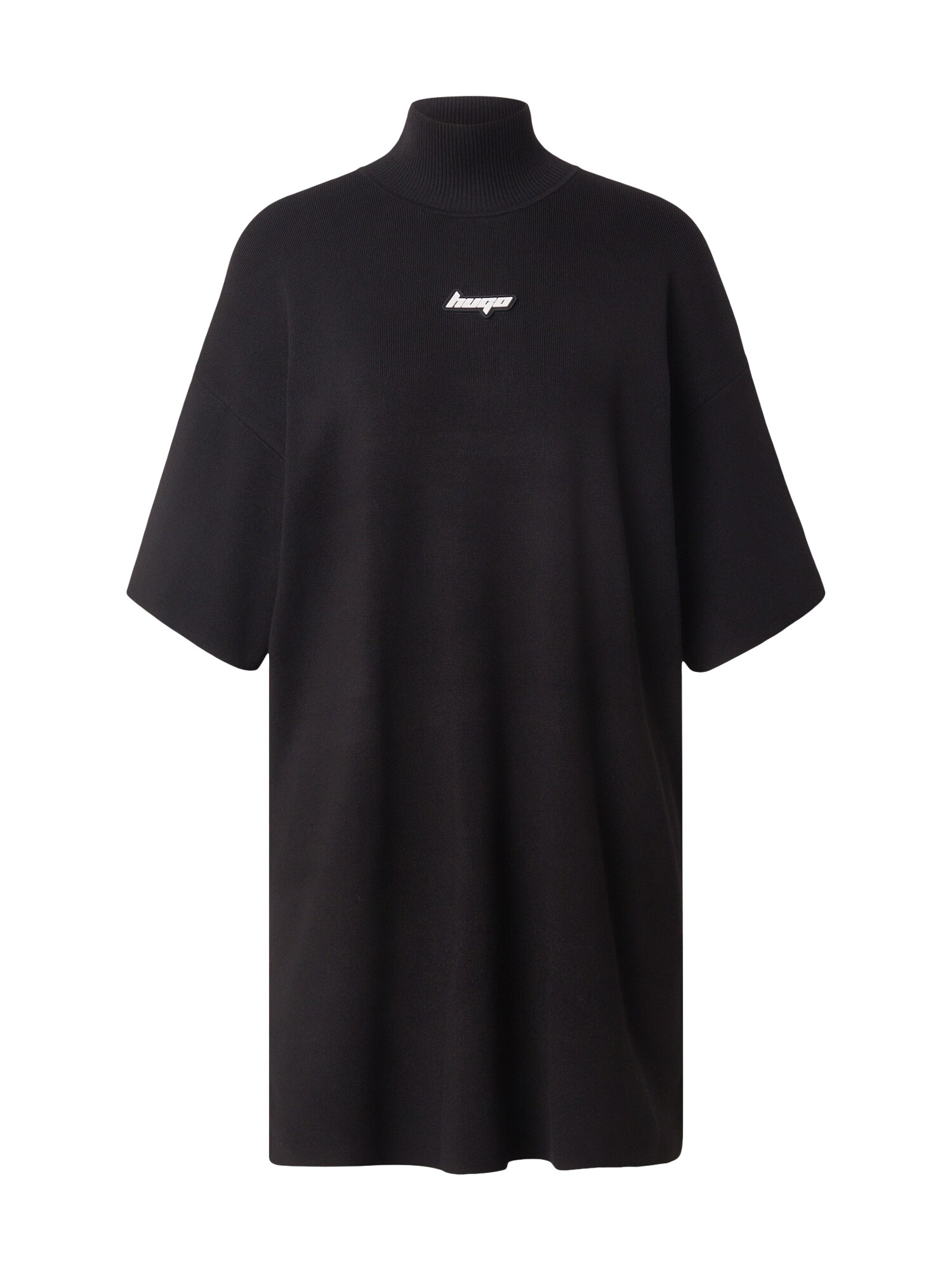 HUGO Rochie tricotat Simo  negru / alb