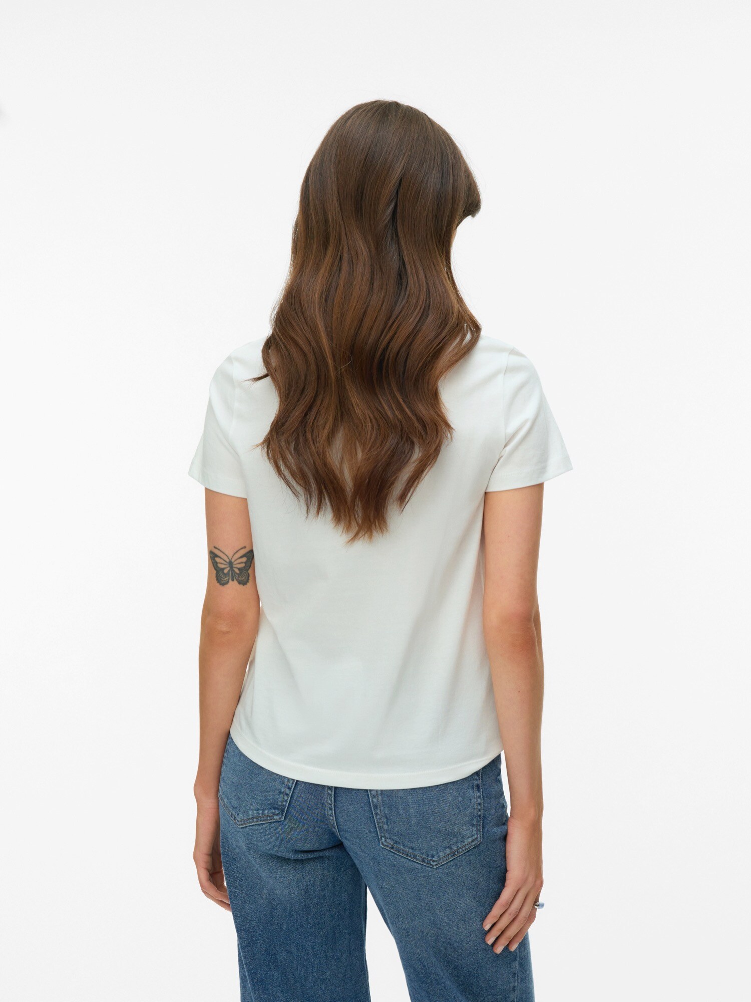 VERO MODA Tričko  sivá / ružová / biela (obrázok 3)