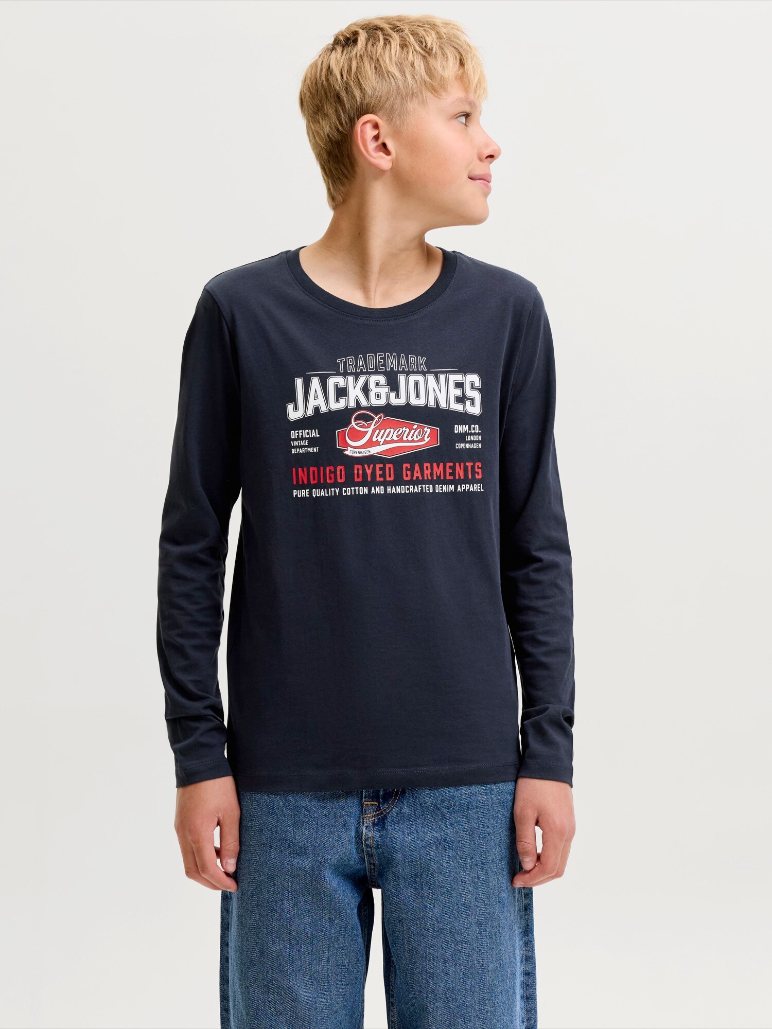 Jack & Jones Junior Tričko  námornícka modrá / červená / biela