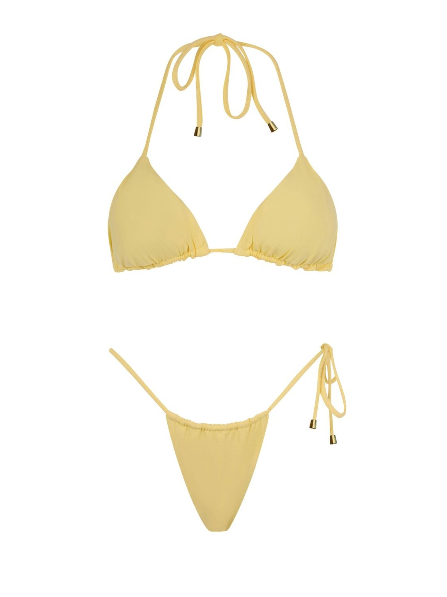 Acuarela Brand Bikini 'Rio Triangle Bikini Set' amarillo pastel