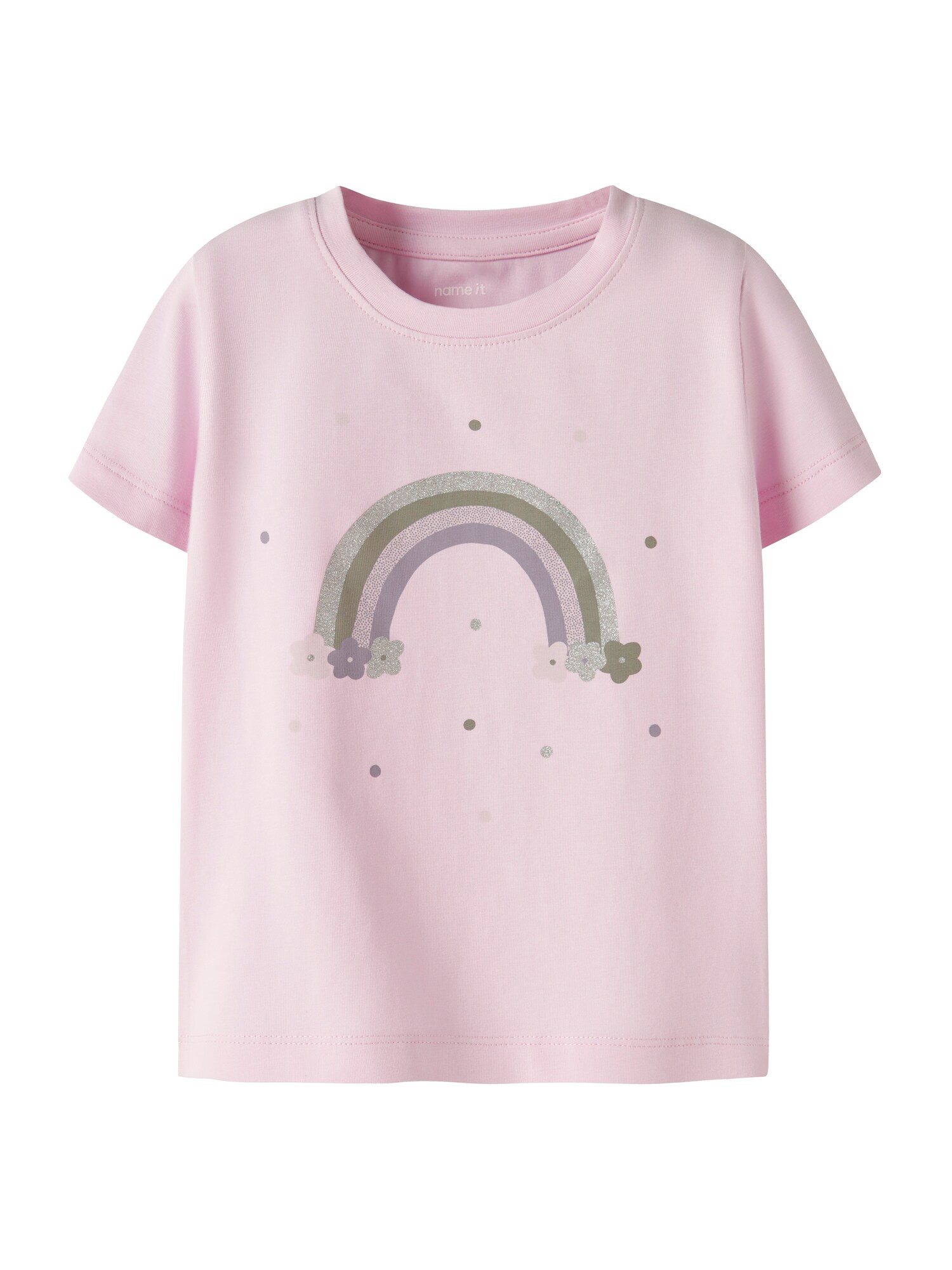 NAME IT Tricou NMFDOTTAS  oliv / mov închis / roz / argintiu